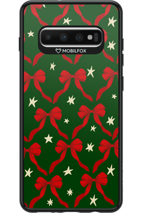 Bow & Stars (Green) - Samsung Galaxy S10+