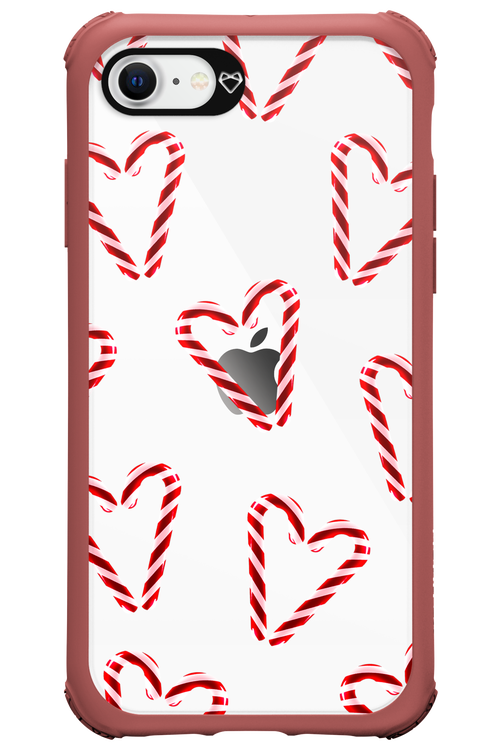 Candy Cane Hearts - Apple iPhone SE 2020