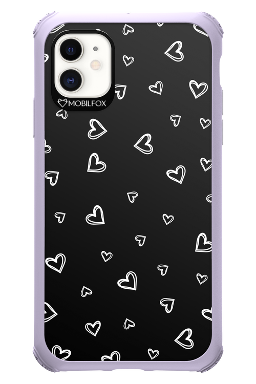 Monochrome Hearts 2.0 - Apple iPhone 11