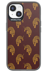 Burgundy Leopard Pattern - Apple iPhone 14