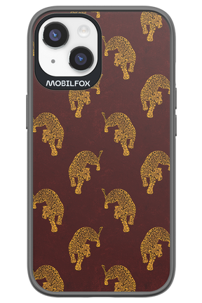 Burgundy Leopard Pattern - Apple iPhone 14