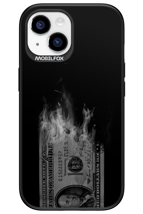 Money Burn B&W - Apple iPhone 15